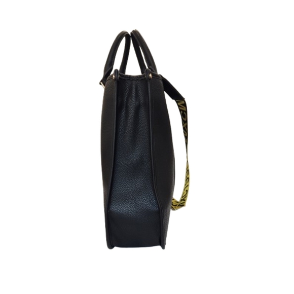 Steve Madden Structured FAUX leather Lined Tote,Black Womens OS - Picture 3 of 14